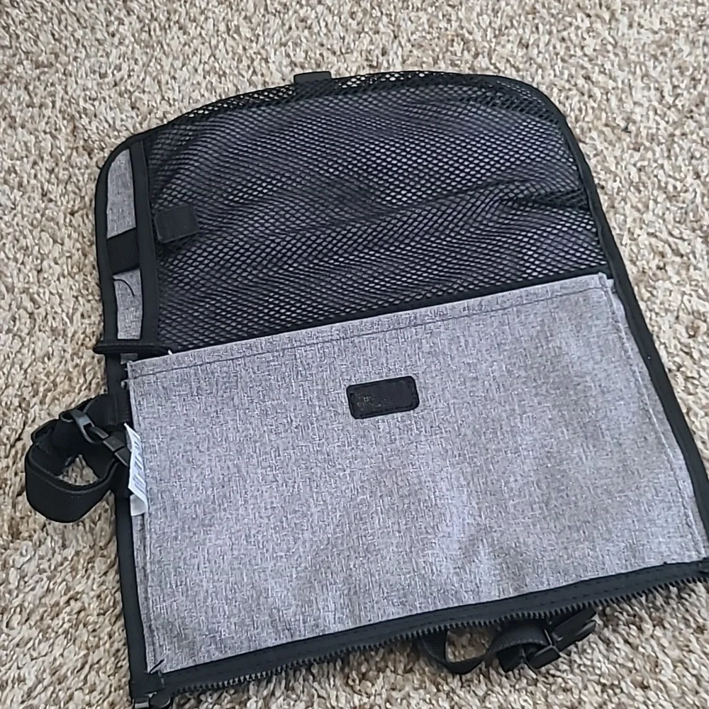 Skip Hop Gray and Red Travel Changing Kit Zip Off Changing Mat